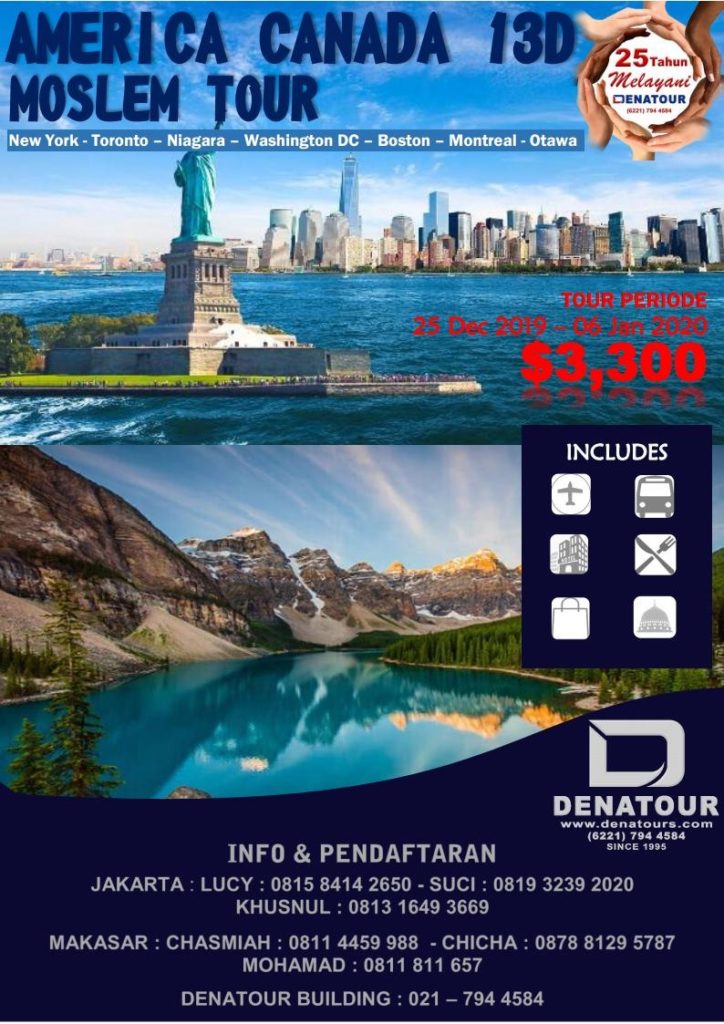 Pengalaman Paket Tour Muslim Amerika Canada Tahun Baru 2021