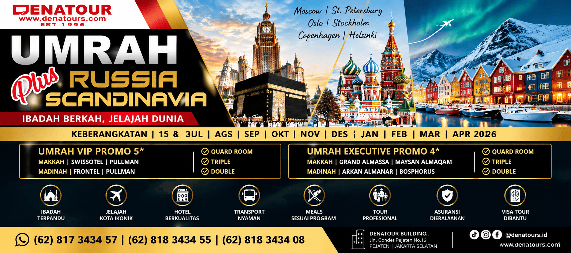 Umrah Plus Rusia Scandinavia | 21D 19N