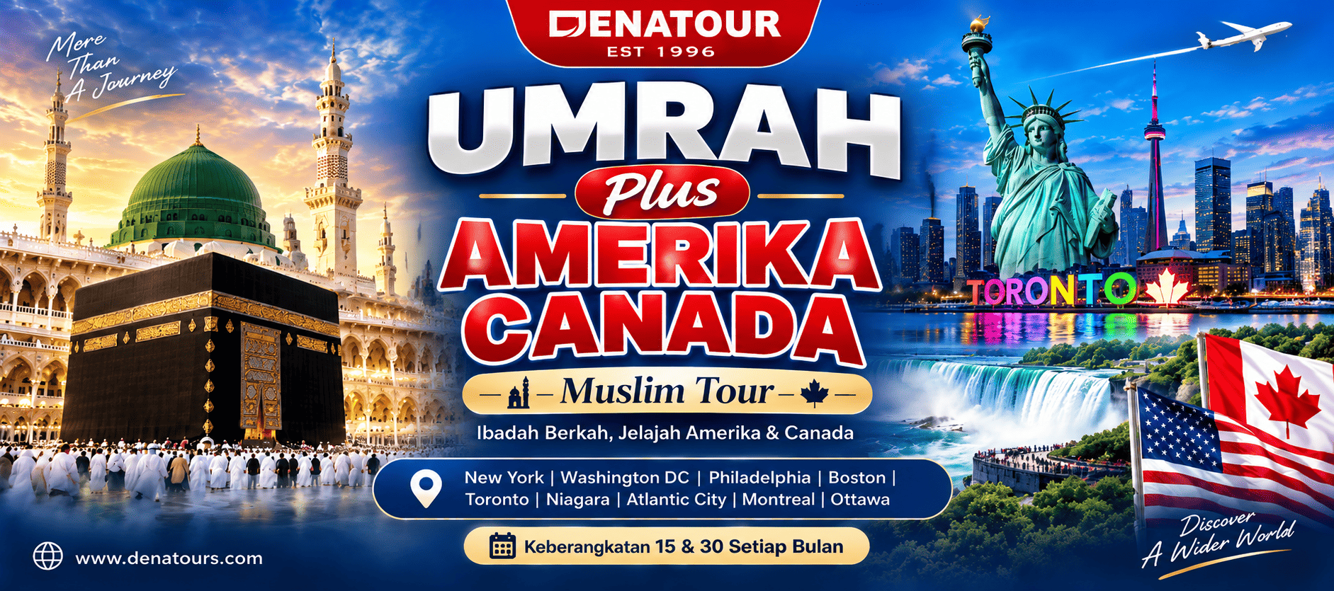Umrah Plus Amerika Canada | 20D 19N