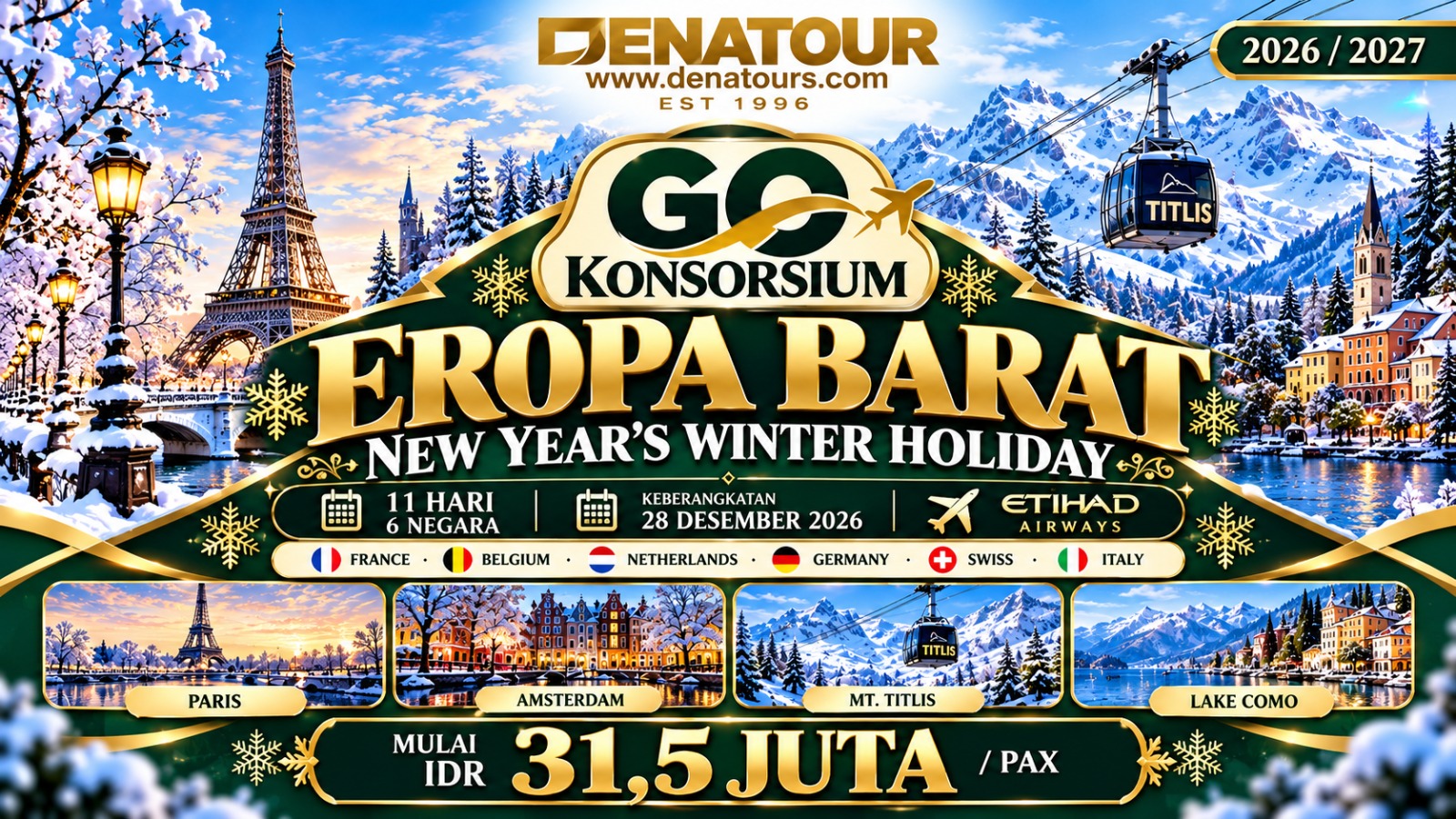 Eropa Barat New Years Winter Holiday Muslim Tour Go Konsorsium